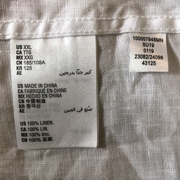 TASSO ELBA Size XXL 100% Linen Button Blouse Bird Peacock Floral LagenLook NEW - Picture 15 of 16